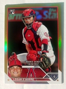 2023 Topps Update Logan O'Hoppe #US93 RC Rookie Debut Gold Foil LA Angels