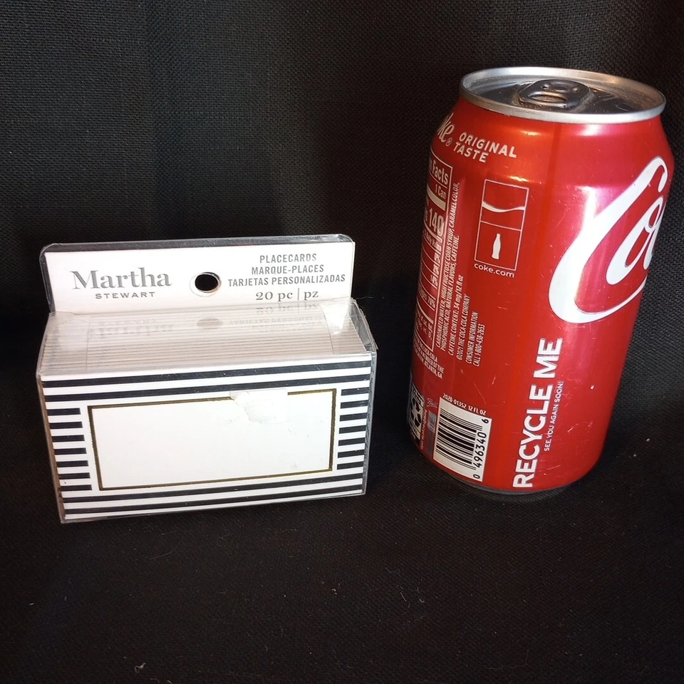 Nuevas tarjetas postales Martha Stewart 2017 20 piezas rayas blancas y negras con borde dorado  Foto 2 de 4