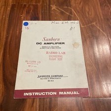 Sanborn 126, 126B, 64-300A & B, 67-300 & 300B, 67A-300B DC Amplifier Manual