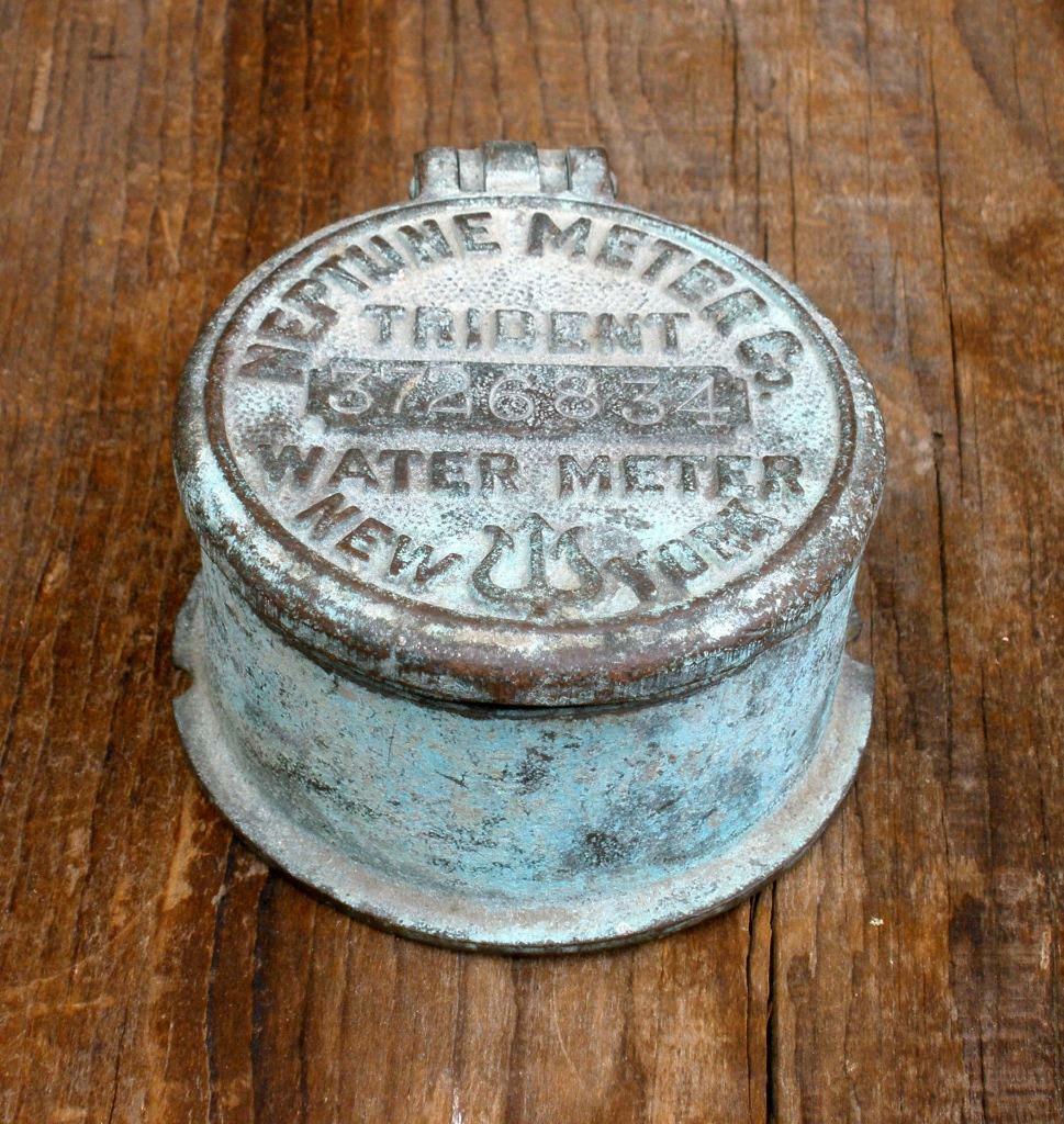 Antique Gold Water Meter Button Cover 4pc Set