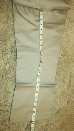 DICKIES Girls Junior Khaki Uniform Capri Sz 9 Boot Cut Waist 30" x Ins 21.5" - Picture 5 of 10