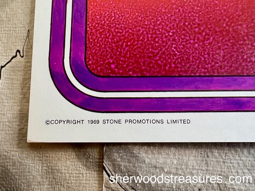 Póster de concierto firmado original de los Rolling Stones 1969 gira David Byrd Altamont excelente casi nuevo - Imagen 5 de 6