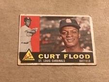 1960 Topps Baseball - #275 Curt Flood - EX+ - Lite Corner Wear - No Creases -
