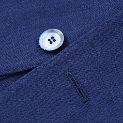 Stile Latino Napoli Slim-Fit Solid Medium Blue Linen Suit 44R (Eu 54) NWT - Picture 6 of 13