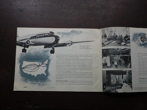 United Airlines 1951 25 aniversario alas de progreso - libro/folleto - raro - Imagen 7 de 8