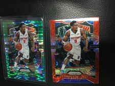 2019-20 Panini Prizm Langston Galloway Green Pulsar 7/25 Red Choice /88 2 card