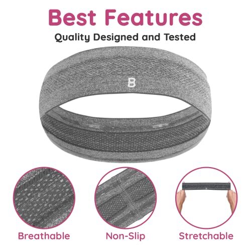 Wide Women’s Non-Slip Headbands - Athletic Headbands for Women - Multi 3pcs2 - Bild 3 von 7
