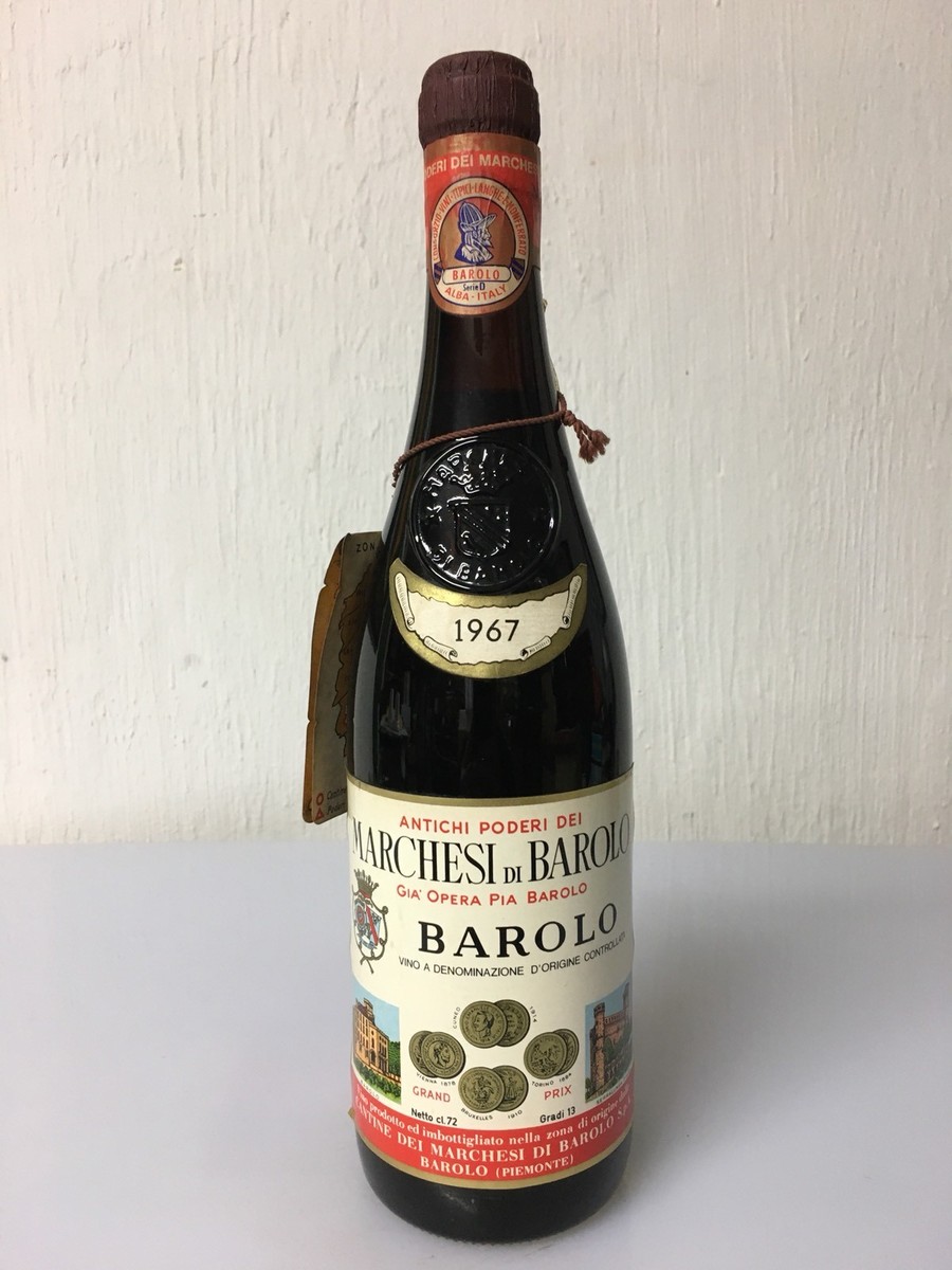 Barolo 1967 Marchesi Di Barolo Piemonte 72cl 13% Vol Vintage | eBay