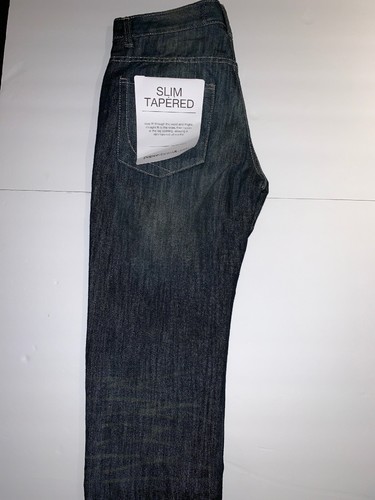 PD & C Paper Denim Cloth Men's Slim Tapered Jeans NWT 30X32 Nuevo con etiquetas Dano - Imagen 2 de 7