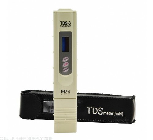 Probador/medidor de pruebas de pureza de agua PPM HM Digital TDS-3, con estuche de transporte - Imagen 2 de 3
