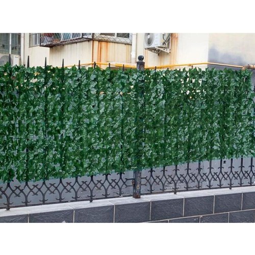 118 '' Artificial Faux Ivy Leaf Privacy Fence Screen Panel Wall Hedge Decorative - Picture 3 of 17