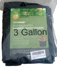 VIVOSUN - 5-Pack, 3-Gallon - Non-Woven Fabric Container Pot w/Handles - New