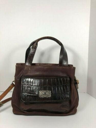 Vintage Fossil Brown Leather Handbag - image 1