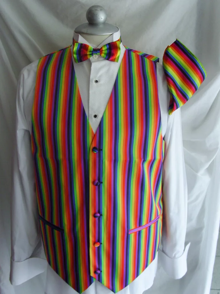 Rainbow waistcoat best sale