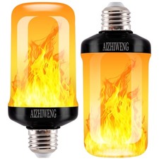 LED Flame Light Bulbs 4 Modes Fire Light Bulbs E26 Base for Christmas Decorat...