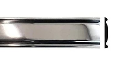 Chrome Side Body Trim Molding For Use On 1973-1987 Quarter Roll - 80'', Silver 