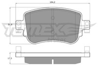 Tomex Brakes BremsbelÄGe Bremsbelagsatz Hinten VW Seat Leon Audi Skoda Octavia 3