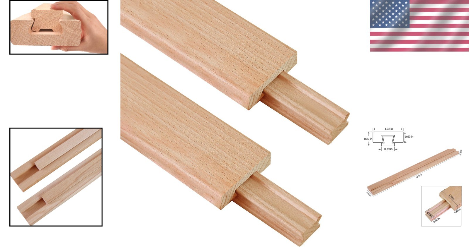 Durable Center Mount Wax Coated Drawer Slides - 2 Pack, Easy Assembly