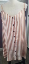 H&M Striped Spaghetti Strap Lightweight Mini Dress Size 12 NWT!
