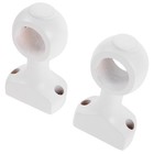 2 Pcs Solid Wood Curtain Rod Head Ceiling Mount Bracket Rail Brackets