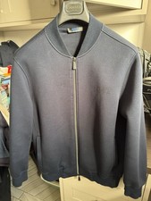 Kiton KNT Viscose Bomber Jacket Navy Large 