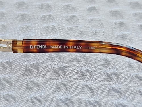 New Vintage Fendi Eyeglasses F68 Tortoise & Gold Size: 51-18-135mm Made in Italy - Picture 14 of 21
