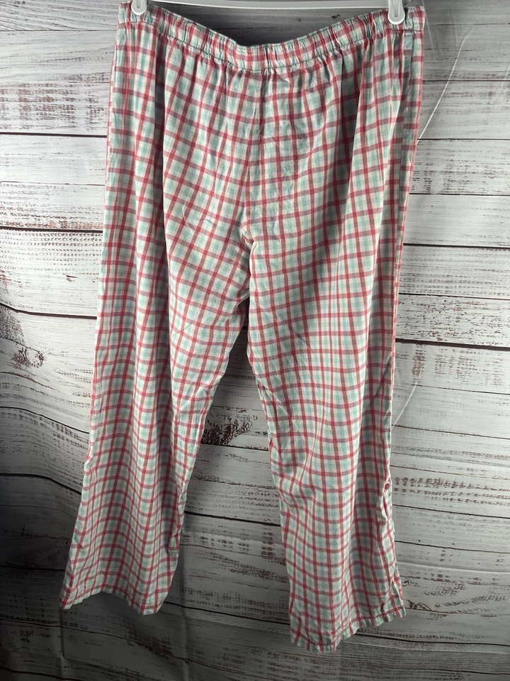 Faded Glory Womens Sleepwear Pants XL 16/18 Multicolor Plaid Bottoms Drawstring - Image 2 of 4