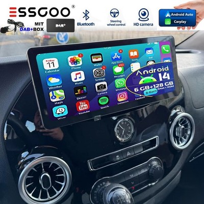 6+128G 12.3'' Android 14 Autoradio Für Benz Vito W447 14-24 GPS Navi SWC 4G DAB+