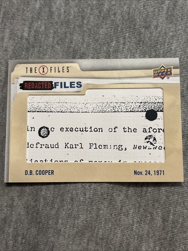 2018 Upper Deck X-Files UFOs And Aliens Edition D.B. Cooper RF-14