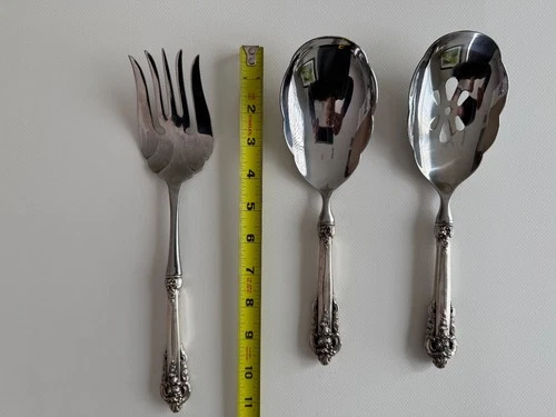 Wallace GRANDE BAROQUE 925 Sterling Silver Serving Pieces (3) No Monogram