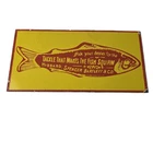 Vintage Fish Tackle Sign - Fishing Dealers Porcelain Advertising Sign
