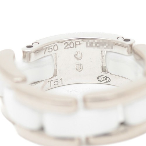 CHANEL Ultra Collection Ring K18WG Ceramic White No. 11 J2642 BP Ring