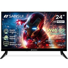 SANSUI 24 inch 768P DLED Smart WebOS TV Small Television with chromecast Bu...