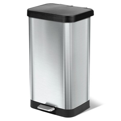 Glad Step Trash Can, Soft Close Lid Bin w/Odor Protection, 20 Gal (Open Box)