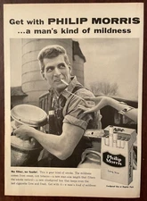 1957 Philip Morris Cigarettes Tobacco Vintage Print Ad Farmer