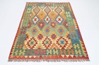 5 x 6 ft Tribal Chobi Multicolor Kilim Area Afghan Hand Knotted Veg Dye Wool