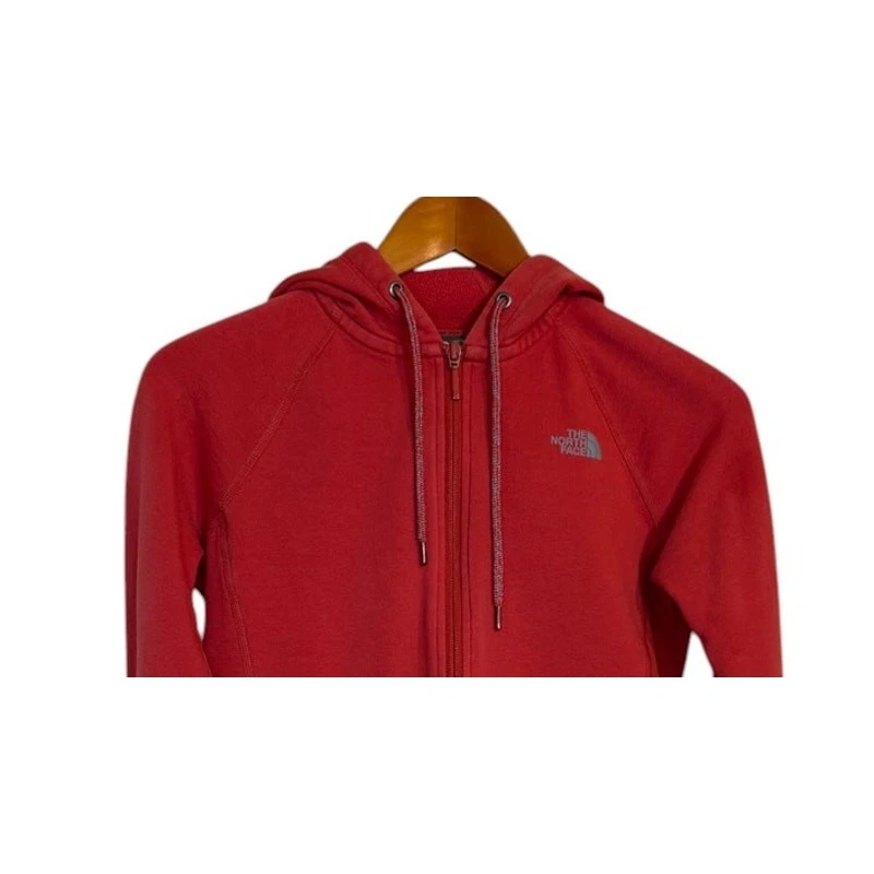 Chaqueta The North Face Mujer Pequeña Roja Gorpcore Exterior Senderismo Cremallera Completa Camping Foto 2 de 4
