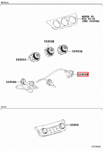 Genuine Hilux TGN15 KUN36 KUN35 KUN26 KUN25 KUN16 KUN15 GGN25 Dash Heater Cable - Picture 18 of 20