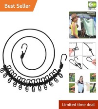 Lightweight Stretchy Cloth Line - 12ft Portable Clothesline for Home  Travel