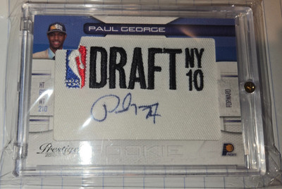 Paul George 2010-11 Panini Prestige Rookie Auto NBA Draft Patch /299 #10 Pacers