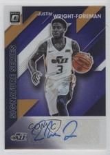 2019 Donruss Optic Signature Series Purple Prizm Justin Wright-Foreman Auto 1dm4