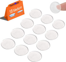 Glass Table Top anti Slip Pads Self Adhesive, Large 18PCS, 4/5 Inch Rubber Feet