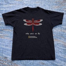 National Geographic Why Am I So Fly Red Dragonfly T-Shirt S-5XL Unisex