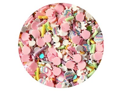 Easter Morning Sprinkles   Pastel Bunny & Egg Craft Shaker Mix