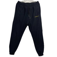 YoungLA 212 Fleece Joggers Men s XL Black Sweatpants Embroidered Logo Drawstring