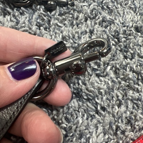 Pewter Metallic Rainbow Coach Novelty Strap Quilted - Picture 9 of 10