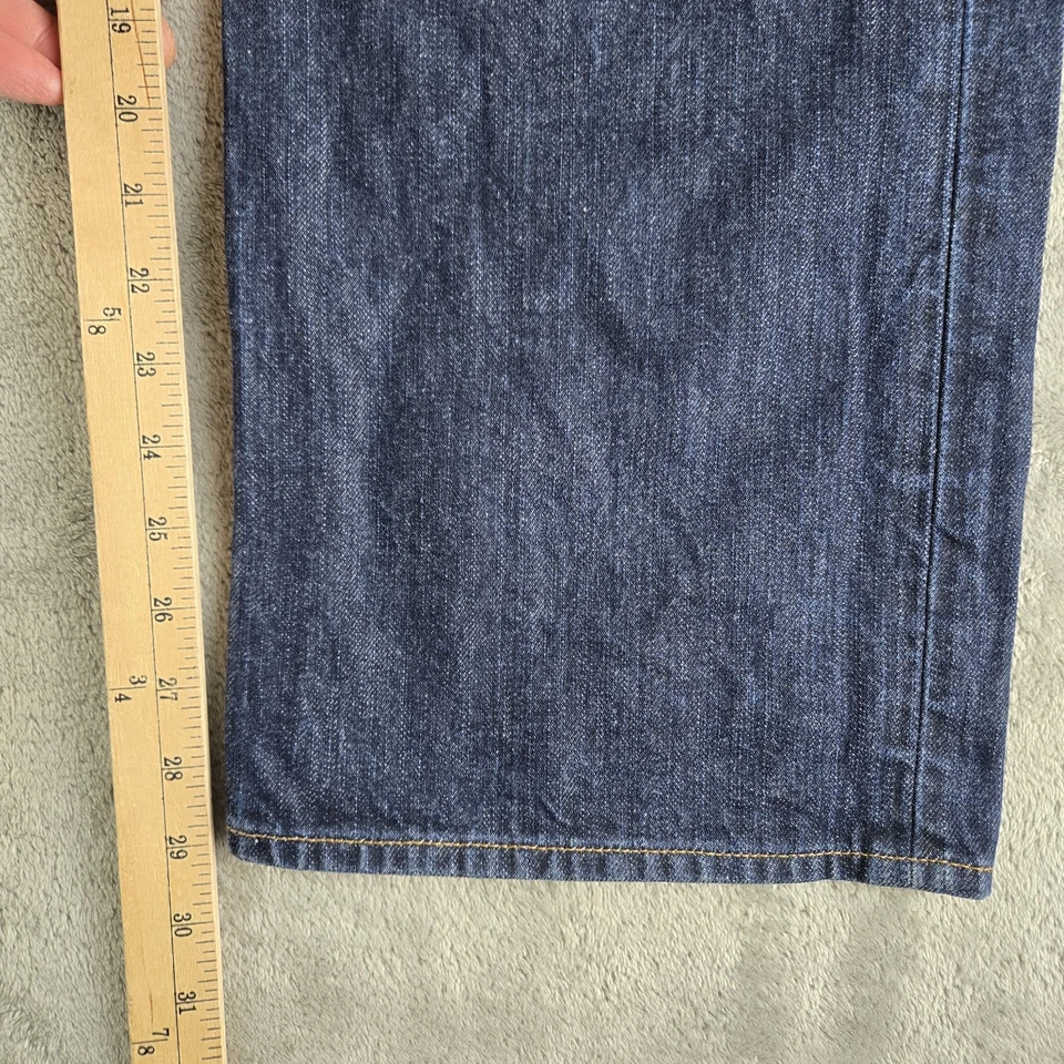Cremieux Jeans Mens 38x29 Blue Denim 100% Cotton Dark Wash Straight Leg - Image 4 of 4