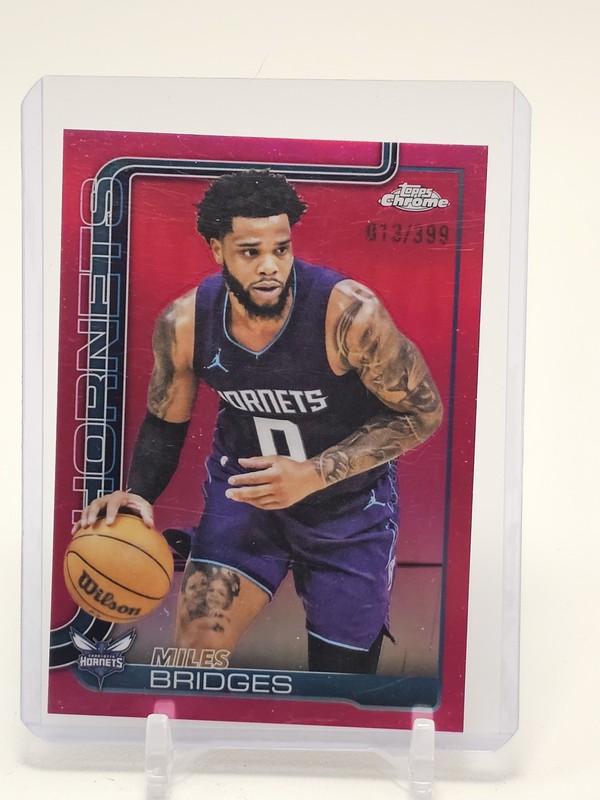 MILES BRIDGES 2025-26 TOPPS CHROME MAGENTA REFRACTOR /399 #30 HORNETS Q6572