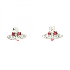 Vivienne Westwood NEW DIAMANTE HEART Earrings Jewelry Stainless Steel Rhinestone