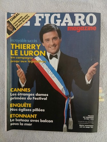 LE FIGARO MAGAZINE 24/5/1985 LE LURON N.ALEANDRO CHER MADONNA PARIS AQUASPACE - Picture 1 of 16